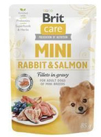 no pork Brit Care Mini Fillets in Rabbit and Salmon Sauce 85g