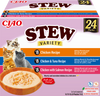 INABA Cat Ciao Stew – complementary cat food with chicken, tuna and salmon flavour 2x(24x40g)