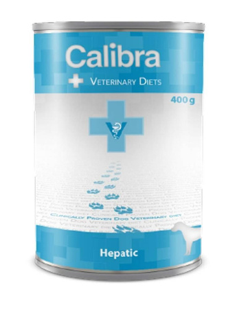 no pork Calibra Veterinary Diets Dog Hepatic 24x400g