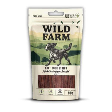 WILD FARM Soft duck strips 3x80g dog treats