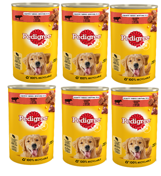 no pork Pedigree Adult Wet Dog Food with Beef Jelly 6x1200g