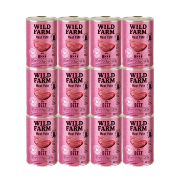 WILD FARM Pate with Beef 12x400g - gluten-free cat food