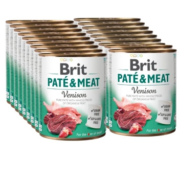 no pork Brit Pate&Meat Adult Venison 18x800g