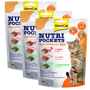 GIMCAT NUTRI POCKETS Malt & Vitamin 3x150g