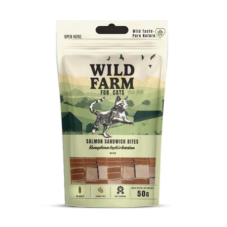 WILD FARM Salmon sandwich bites 3x50g cat treat