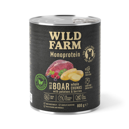 WILD FARM Monoprotein Wild Boar 800g hypoallergenic dog food
