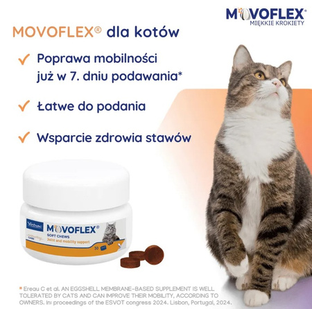 VIRBAC Movoflex joint drops for cats 30 croquettes