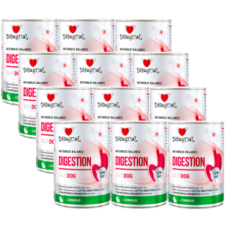 Disugual Wet dog food Veterinary DIGESTION Rabbit (adult) 12x400g