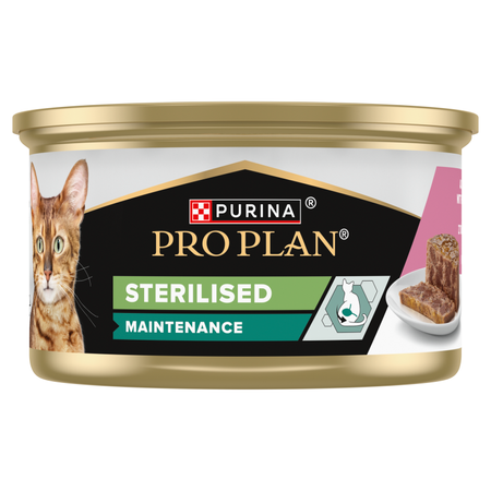 PRO PLAN Sterilised Wet pâté with salmon and tuna Wet cat food 85g