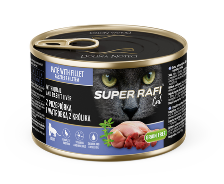 DOLINA NOTECI Super Rafi Cat P&F with quail and rabbit liver 24x185g