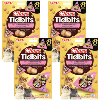 INABA Cat Churu Tidbits - tuna and salmon 4x(8x12g)