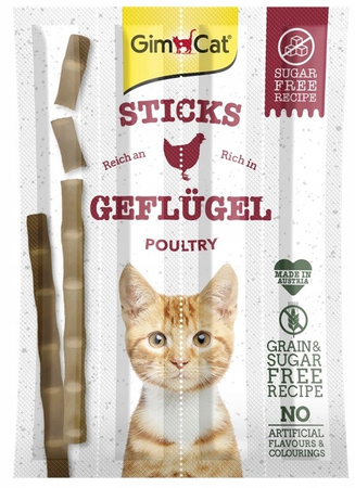 GIMCAT Sticks with poultry and liver, 4 pieces