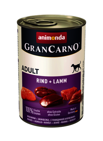 no pork Animonda Grancarno Adult Dog Beef + Lamb 400g