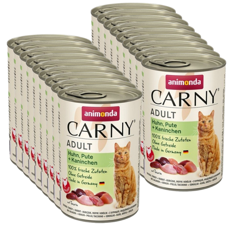 Animonda Cat Carny Adult Chicken, Turkey and Rabbit 18x400g