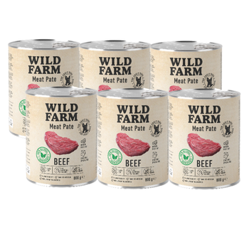WILD FARM Pate Beef 6x800g gluten-free dog food