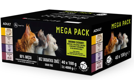PetRepublic wet cat food chunks in delicate sauce 40x100g
