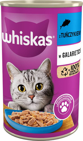 no pork WHISKAS Wet Cat Food 1+ with Tuna in Jell-O 400g