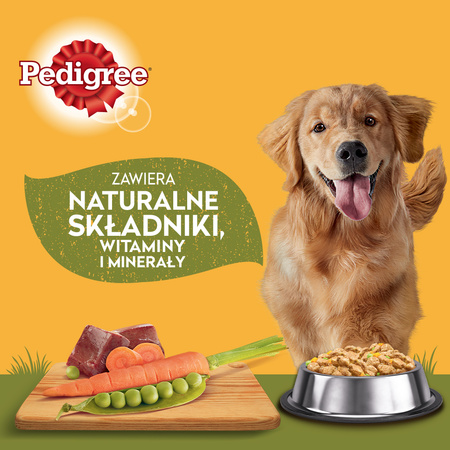 PEDIGREE Adult 3+1 CAN 4X400G - wet dog food in jelly (2x WITH CHICKEN, 2x WITH BEEF)