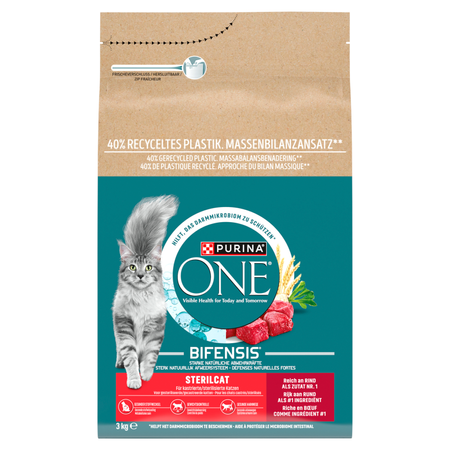 Purina One Cat Sterilcat Beef Cat Food 3kg