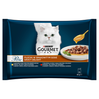 Gourmet Perle Cat food fillets in tasty sauce 340g (4 x 85g)