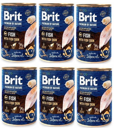 no pork Brit Premium By Nature Fish With Fish Skin 6x400g