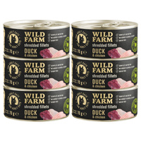 WILD FARM Fillets Duck&Chicken 6x70g - grain-free wet cat food, fillet in broth