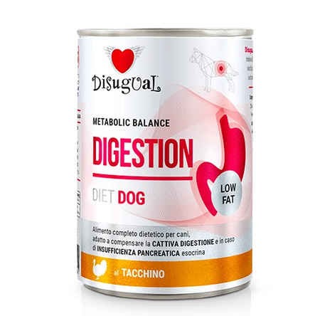 Disugual Wet dog food Veterinary DIGESTION Turkey (adult) 12x400g