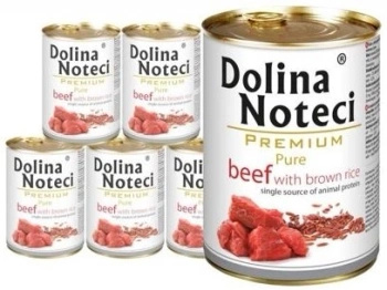no pork Dolina Noteci Premium Pure Beef with Brown Rice 6x800g