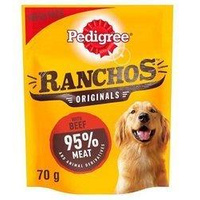 Petfood no pork Pedigree Ranchos Originals Adult Dog Treat with Beef 70g