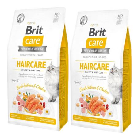 no pork Brit Care Cat Grain-Free Haircare Healthy & Shiny Coat 2x7kg