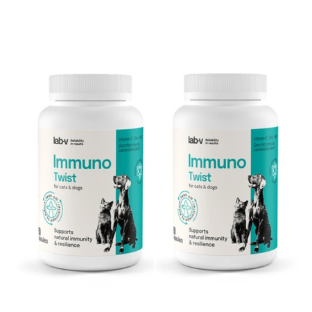 Lab-v Immuno Twist – supports natural immunity and vitality in dogs and cats 2x60 twist-off capsules