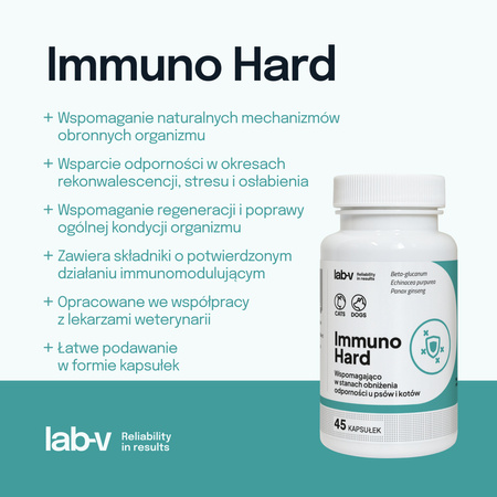 Lab-v Immuno Hard – Immunity booster for dogs and cats, 45 capsules