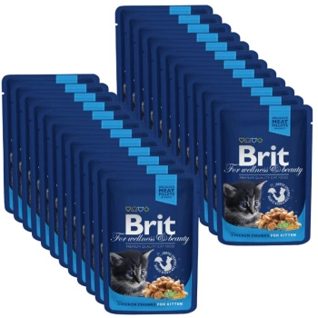 no pork Brit Premium Kitten with Chicken in Sauce 24x100g