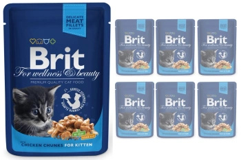 no pork Brit Premium Kitten with Chicken in Sauce 6x100g