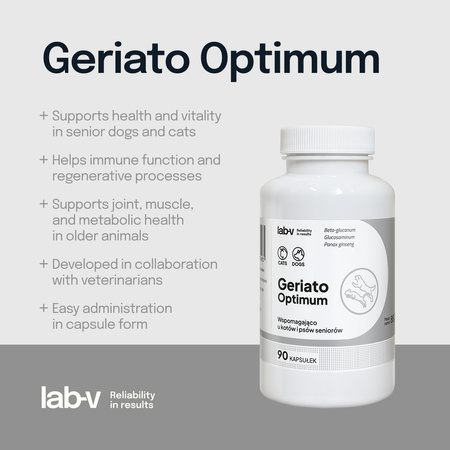 Lab-v Geriato Optimum – Health support for senior dogs and cats 90 capsules