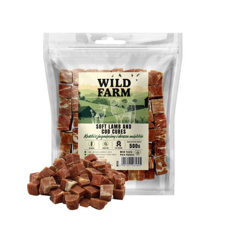 WILD FARM lamb and cod cubes soft 500g dog treats