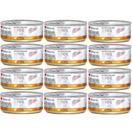 Disugual Wet cat food Veterinary HEPATIC Turkey (adult) 12x85g