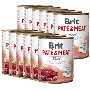 no pork Brit Pate & Meat with Beef 12x800g