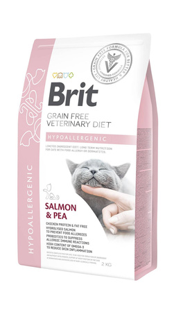 no pork Brit Grain Free Veterinary Diet Cat Hypoallergenic Salmon with Peas 2kg