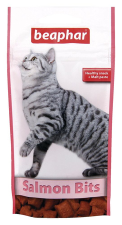 SALMON BITS 35G - salmon-flavored treat with malt paste for cats