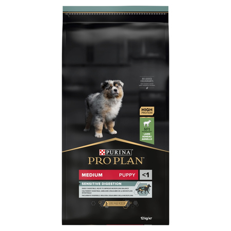 no pork Purina Pro Plan Medium Puppy Sensitive Optidigest Lamb And Rice 12kg