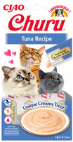 no pork INABA Churu tuna flavoured cat treat 4x14g