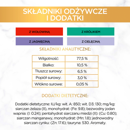 Purina Gourmet Gold Mus mix 96x85g (beef, rabbit, lamb, veal)