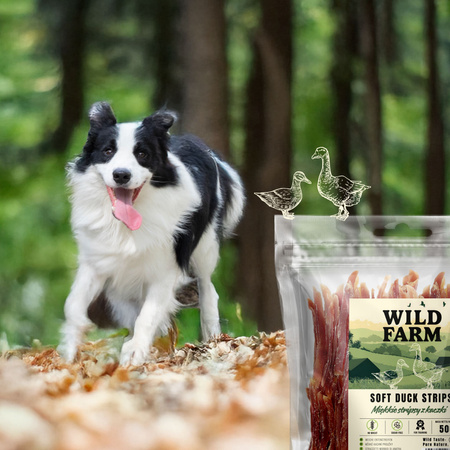 WILD FARM Soft duck strips 500g dog treats