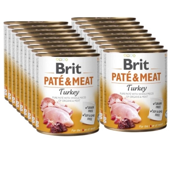 no pork Brit Pate & Meat Turkey 18x800g