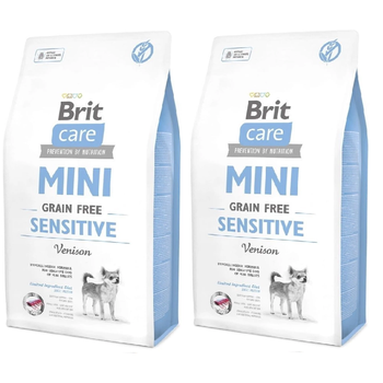 no pork Brit Care Mini Grain Free Sensitive with venison 2x7kg