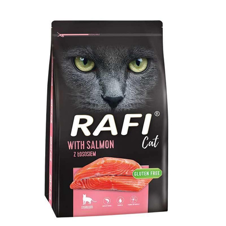 no pork Dolina Noteci Rafi Cat Dry Food for Sterilized Cats with Salmon 7kg