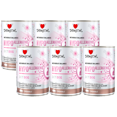 Disugual Wet dog food Veterinary HYPOALLERGENIC Wild boar (adult) 6x400g