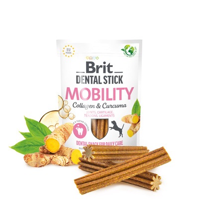 BRIT CARE Dog Dental Stick Mobility with Curcuma & Collagen 7szt (251g)