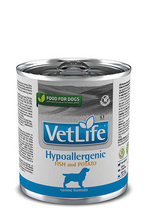 no pork Farmina Vet Life Canine Hypoallergenic Fish&Potato 6x300g